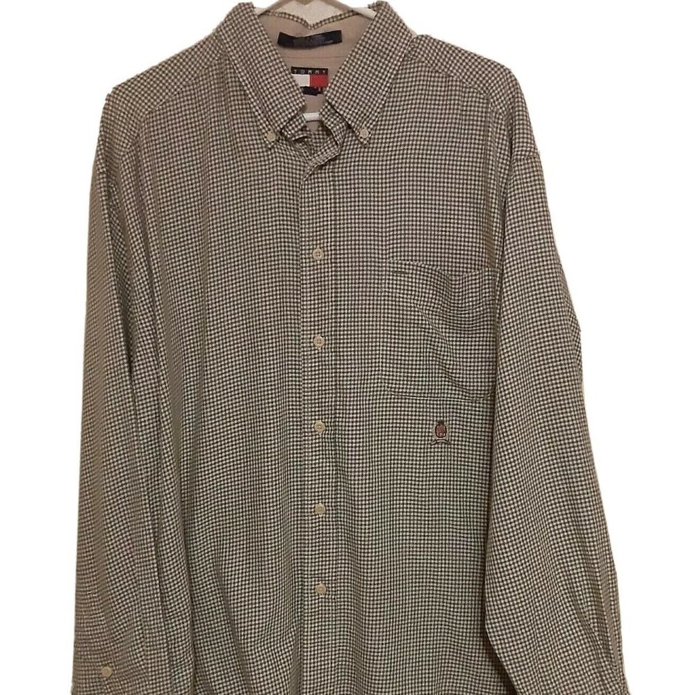 Tommy Hilfiger Vintage Mens Dress Shirt Large